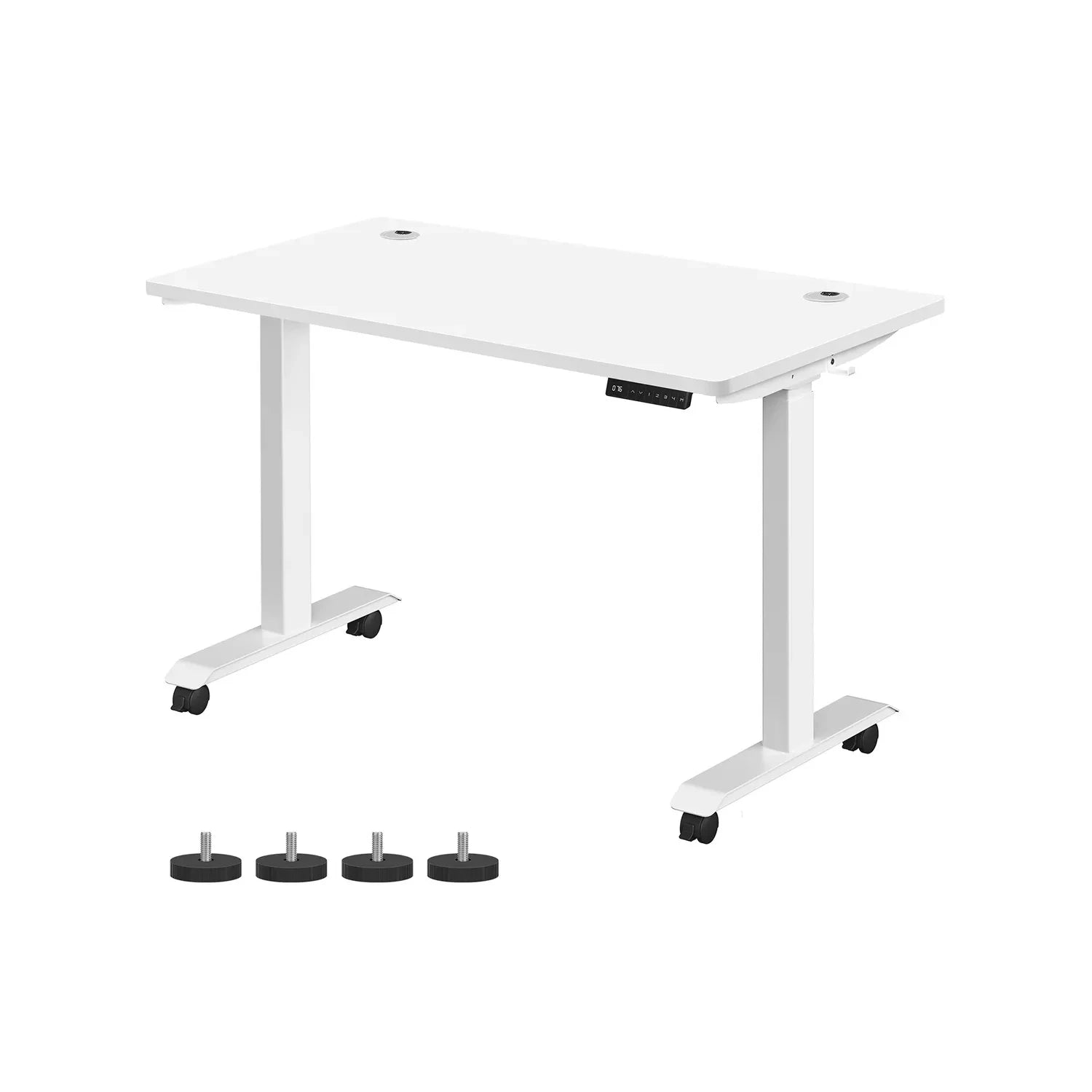 In And OutdoorMatch Elektrisch zit-sta bureau Bude - Wit - Geheugenfunctie met 4 hoogtes - Hoogte verstelbaar 71-117cm - 120kg draagvermogen - 60x120cm Desk