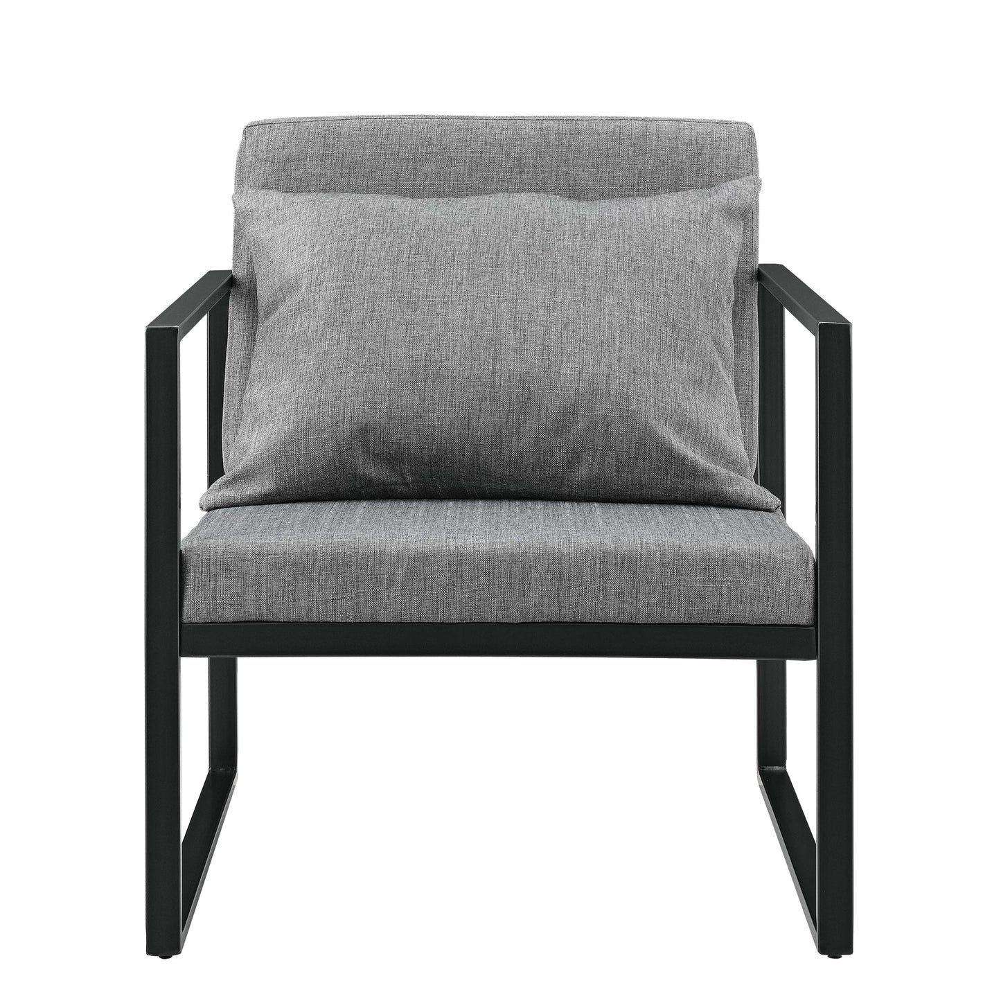 In And OutdoorMatch Fauteuil Alycia - Met Kussens - 70x60x60 cm - Set van 2 - Donkergrijs - Luxe Design Garden Chair