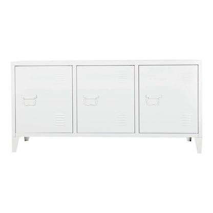 In And OutdoorMatch Freddie-meubel Rocio - Metaal - 58x113x40 cm - Wit - Stijlvol design TV cabinet