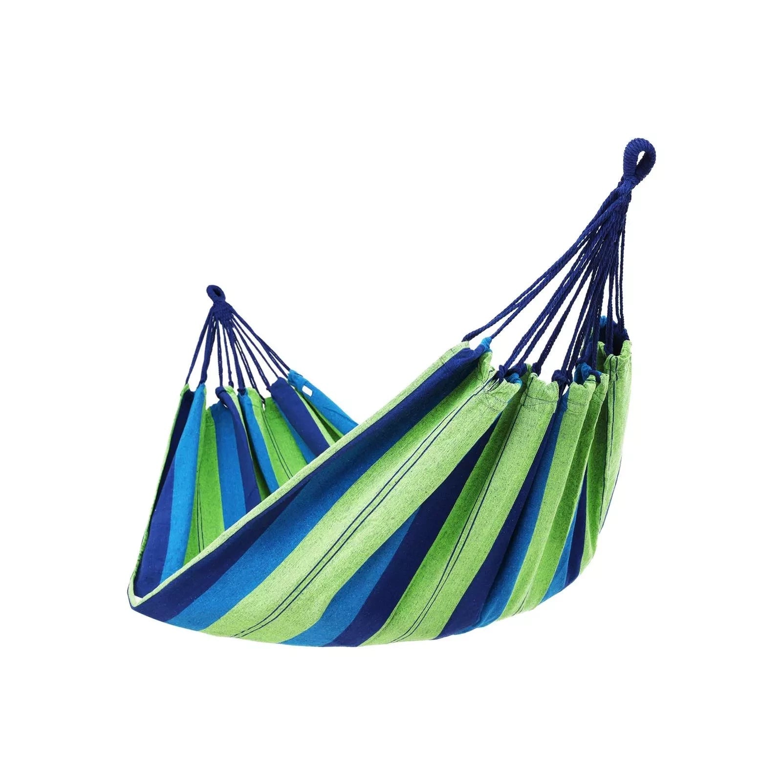 In And OutdoorMatch Hangmat Simona Savannah - Wasbaar - 210x150cm - UV-bestendig - Blauw/Groen - Tot 300kg Hangmat