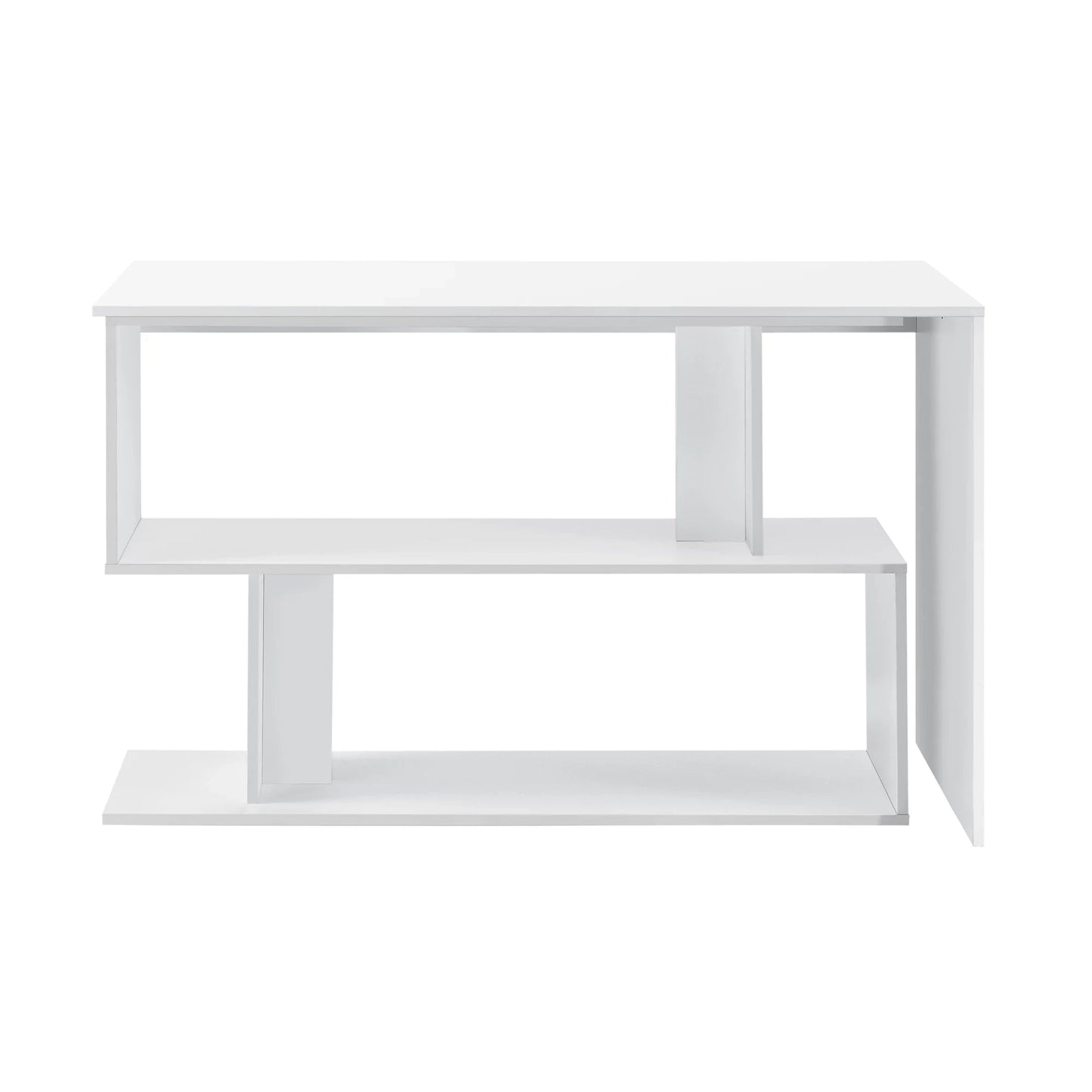 In And OutdoorMatch Hoekbureau Cristal - Met Open Kast - 120x50x76,5 cm - Wit - Spaanplaat - Modern Design Desk