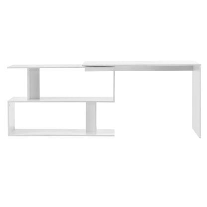 In And OutdoorMatch Hoekbureau Cristal - Met Open Kast - 120x50x76,5 cm - Wit - Spaanplaat - Modern Design Desk