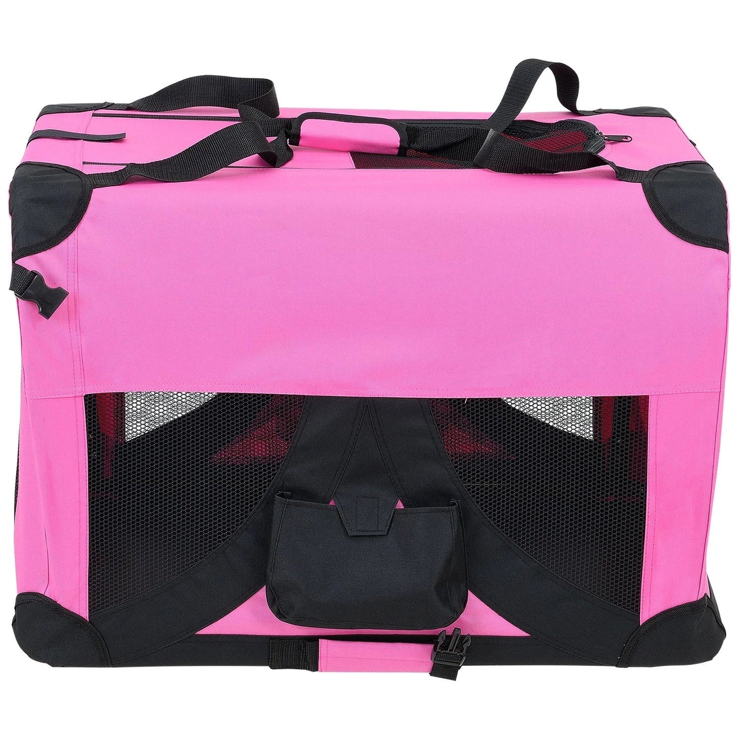 In And OutdoorMatch Hondenbank - Kattenbank - Dierenbank - Reisbank - Stof en Metaal - 49,5x34,5x35 cm - Roze Honden Bench