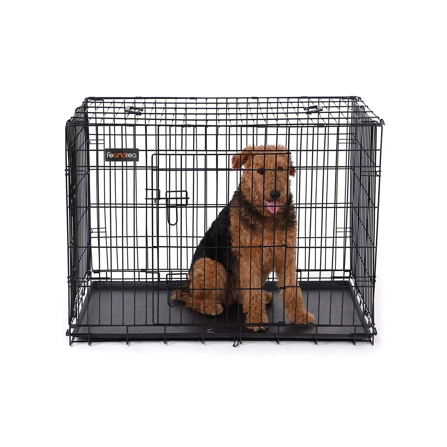 In And OutdoorMatch Hondenbench XXL deluxe Yvar - Bench voor honden - Opvouwbaar - Zwart - 106x70x77cm Honden Bench