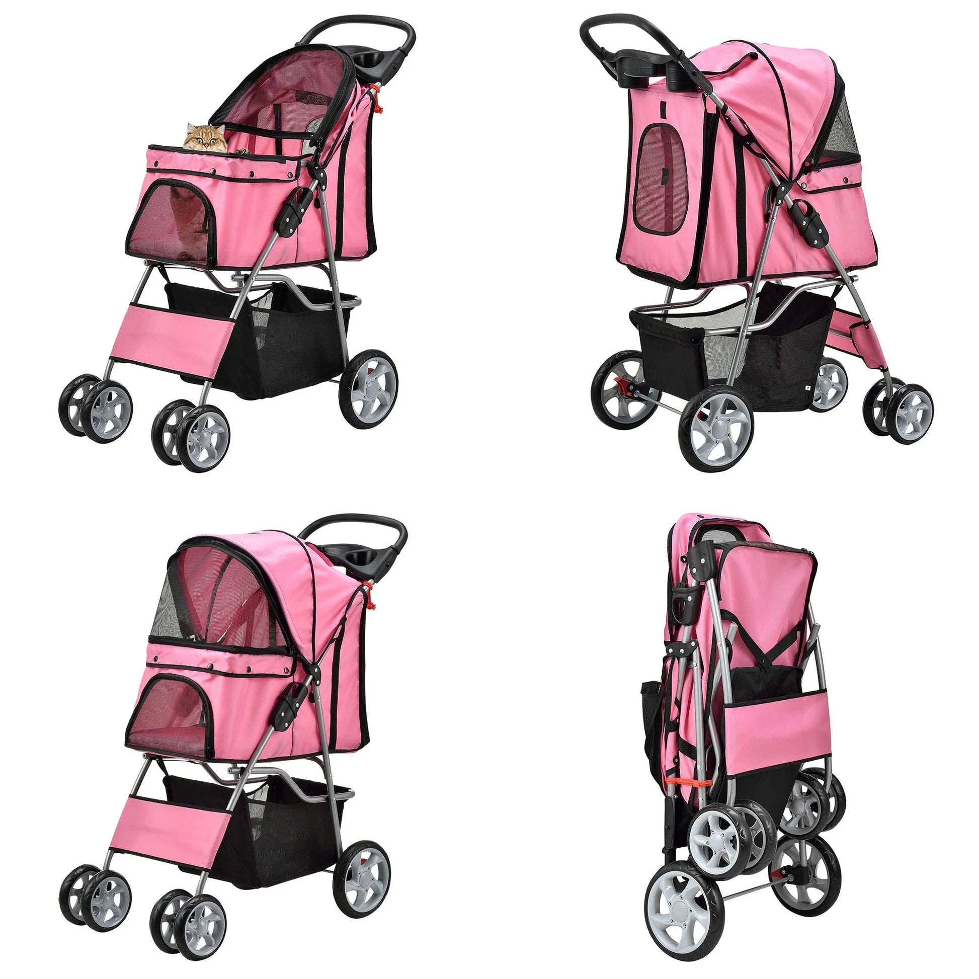 In And OutdoorMatch Hondenbuggy Zion - Met 4 wielen - 73x46x100 cm max. 15 kg Pram