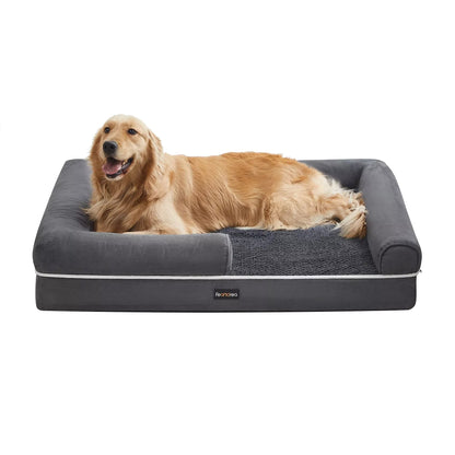 In And OutdoorMatch Hondenkussen Scot - Grijs - Hondenmand 106x80x25cm - Zacht - Orthopedische Hondenkussens Honden bed