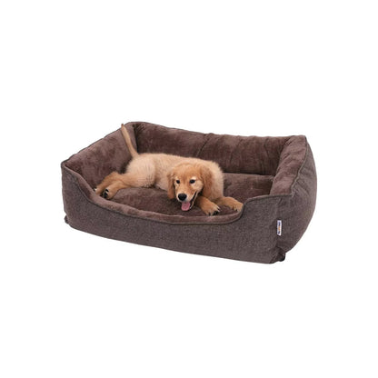 In And OutdoorMatch Hondenkussen XL Kylee - Bruin - Hondenmand 100x27x75cm - Wasbaar - Zacht - Orthopedische Hondenkussens Honden bed