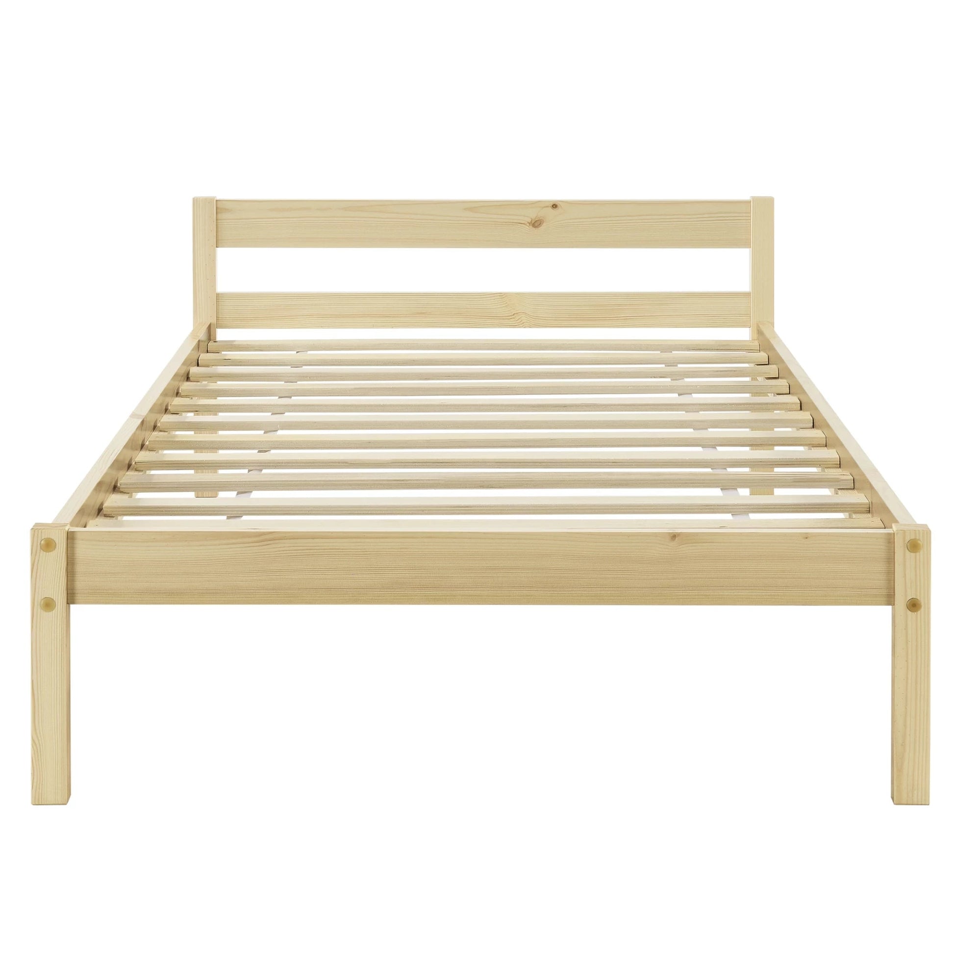 In And OutdoorMatch Houten Bed Lamar - Massief Grenen en Multiplex - 90x200 cm - Houtkleurig - Klassiek Design Eén persoon slapen