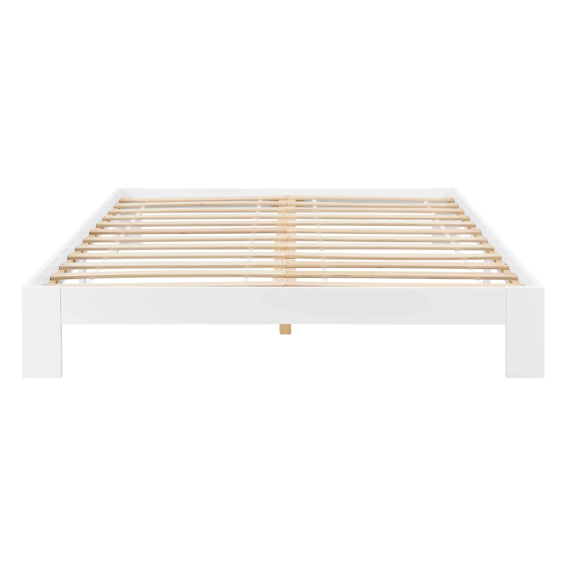 In And OutdoorMatch Houten Bed Philip - Met Bedbodem en Matras - 180x200 cm - Wit - Gemaakt in de EU - Slijtvast bed twee personen