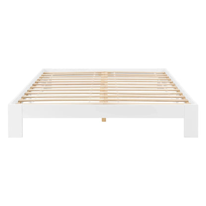 In And OutdoorMatch Houten Bed Philip - Met Bedbodem en Matras - 180x200 cm - Wit - Gemaakt in de EU - Slijtvast bed twee personen