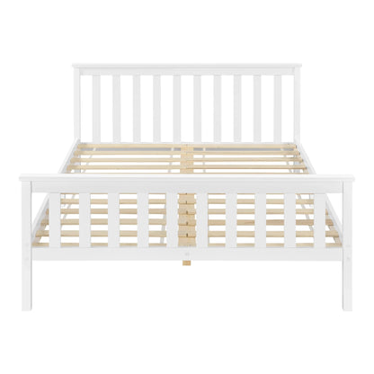 In And OutdoorMatch Houten Bed Stefan - Grenen - Met Matras - 140x200 cm - Wit - Gemaakt in de EU - Slijtvast bed twee personen