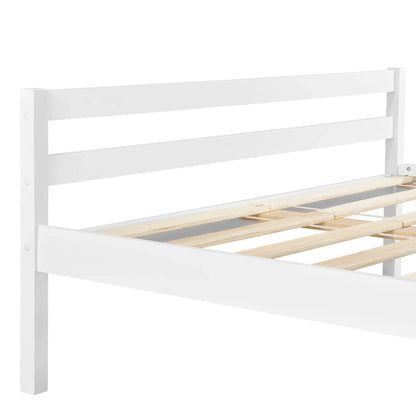 In And OutdoorMatch Houten bed Rickey - Massief grenen en multiplex - 180x200 cm - Wit - Klassiek design bed twee personen