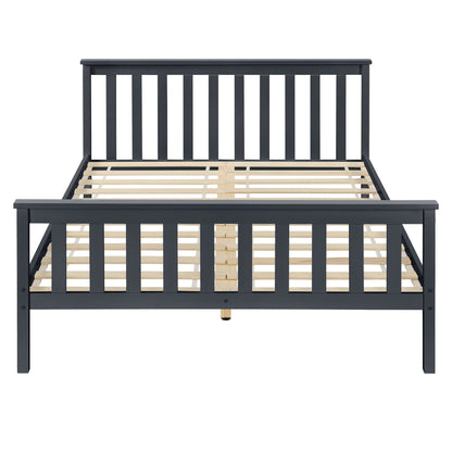 In And OutdoorMatch Houten bed Timmy - Sterk massief grenen - 180x200 cm - Donkergrijs - Klassiek design bed twee personen