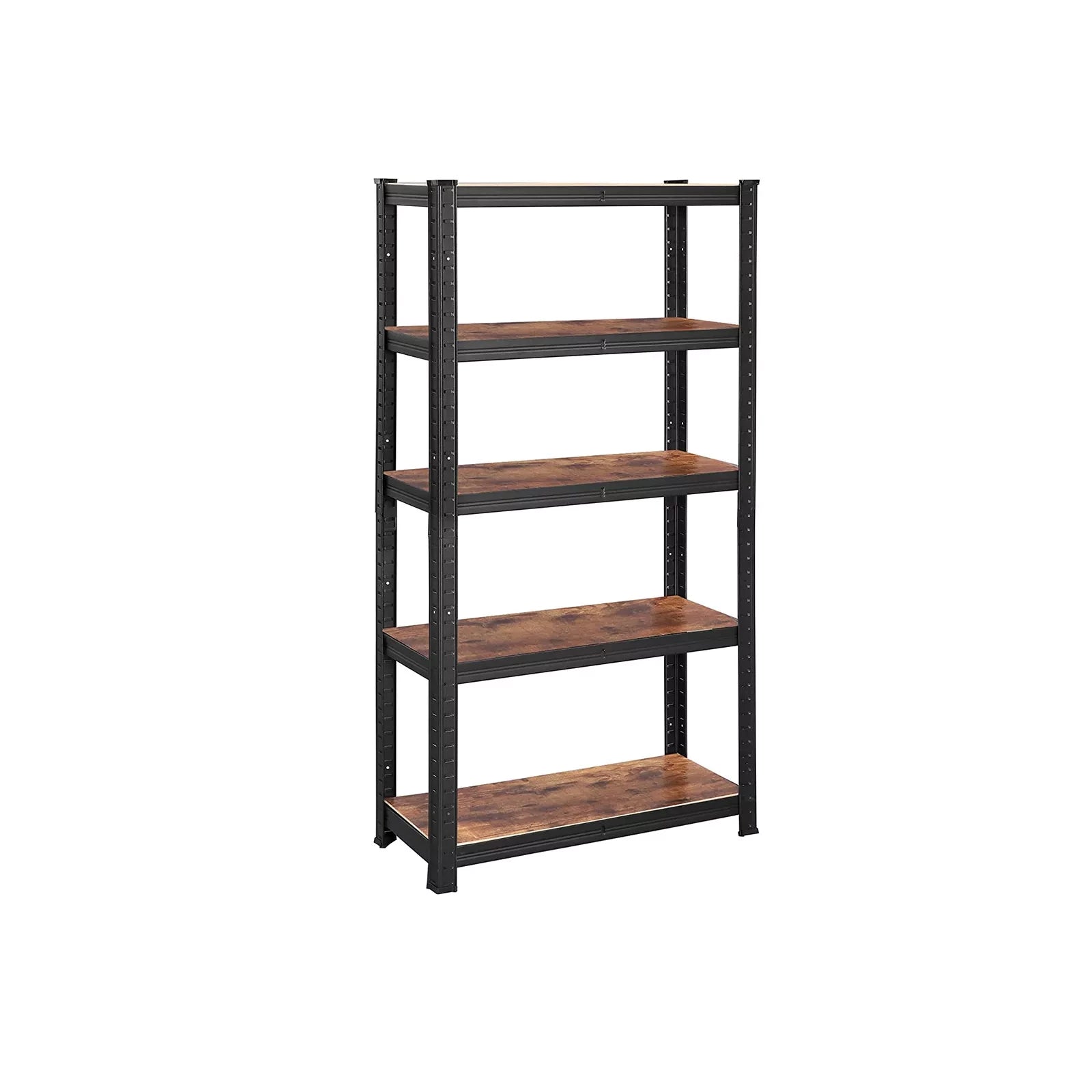 In And OutdoorMatch Industriële Stellingkast Keanu - Boekenkast - Opbergrekkast - Kasten - Metaal - Bruin/zwart - 75x30x150cm storage rack