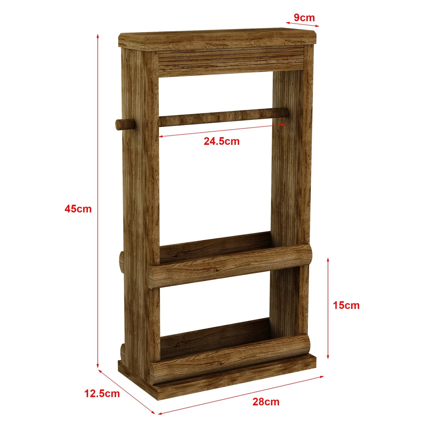 In And OutdoorMatch Keukenrek Derkx - 45x28x125cm - Houtkleurig - Prachtig Rek - Stijlvolle Keuken kitchen rack