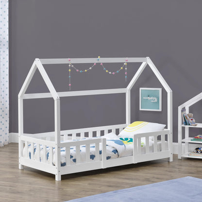 In And OutdoorMatch Kinderbed Cheyanne - Met valbeveiliging - 70x140 cm - Wit - Voor meisjes - Voor jongens - Voor kinderen Kinder bedden