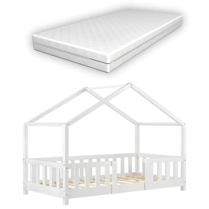 In And OutdoorMatch Kinderbed Everardo - Met matras - 70x140 cm - Wit - Voor meisjes - Voor jongens Kinder bedden