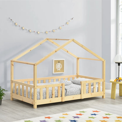 In And OutdoorMatch Kinderbed Karina - Met valbeveiliging - 70x140 cm - Hout - Voor meisjes - Voor jongens - Voor kinderen Kinder bedden