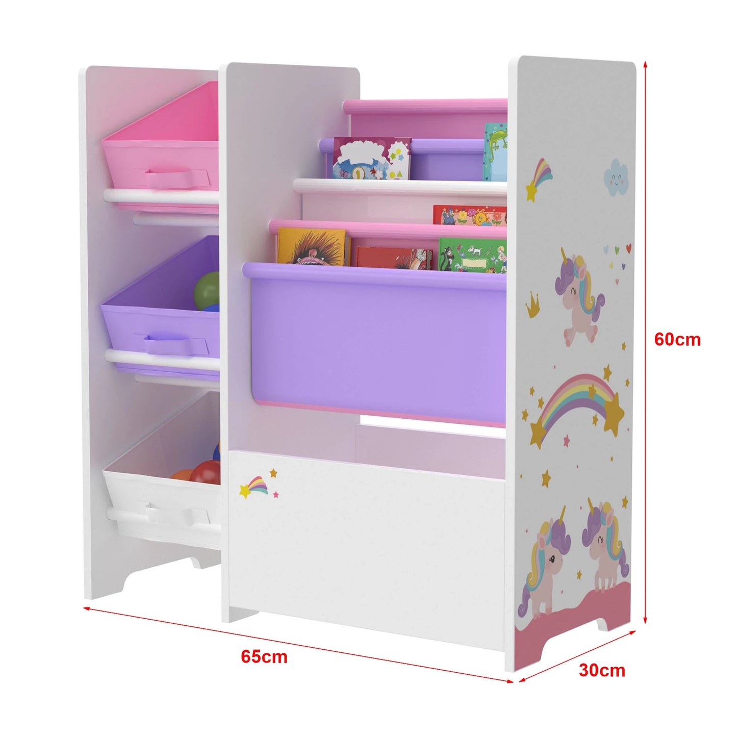 In And OutdoorMatch Kinderrek Ally - 60x65x30 cm - Eenhoornmotief - Voor kinderen - Voor jongens - Voor meisjes storage rack