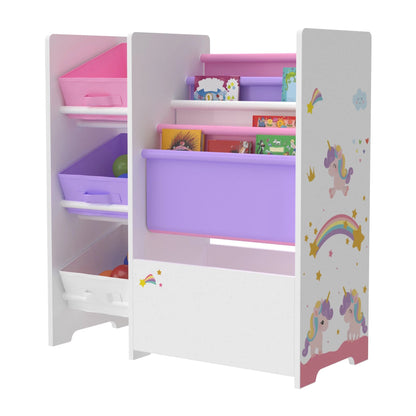 In And OutdoorMatch Kinderrek Ally - 60x65x30 cm - Eenhoornmotief - Voor kinderen - Voor jongens - Voor meisjes storage rack