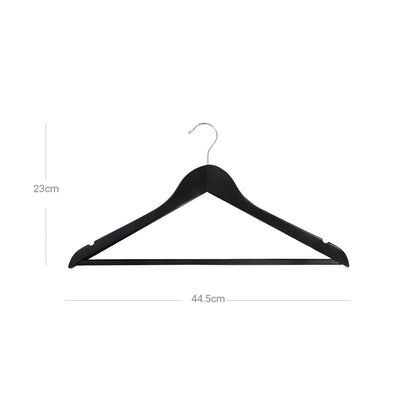 In And OutdoorMatch Kleerhangers Suzanne - 20 stuks Zwart - 360 Graden Draaibaar - Broekhangers - Antislip - 44,5 x 23 x 1,2 cm kledinghanger