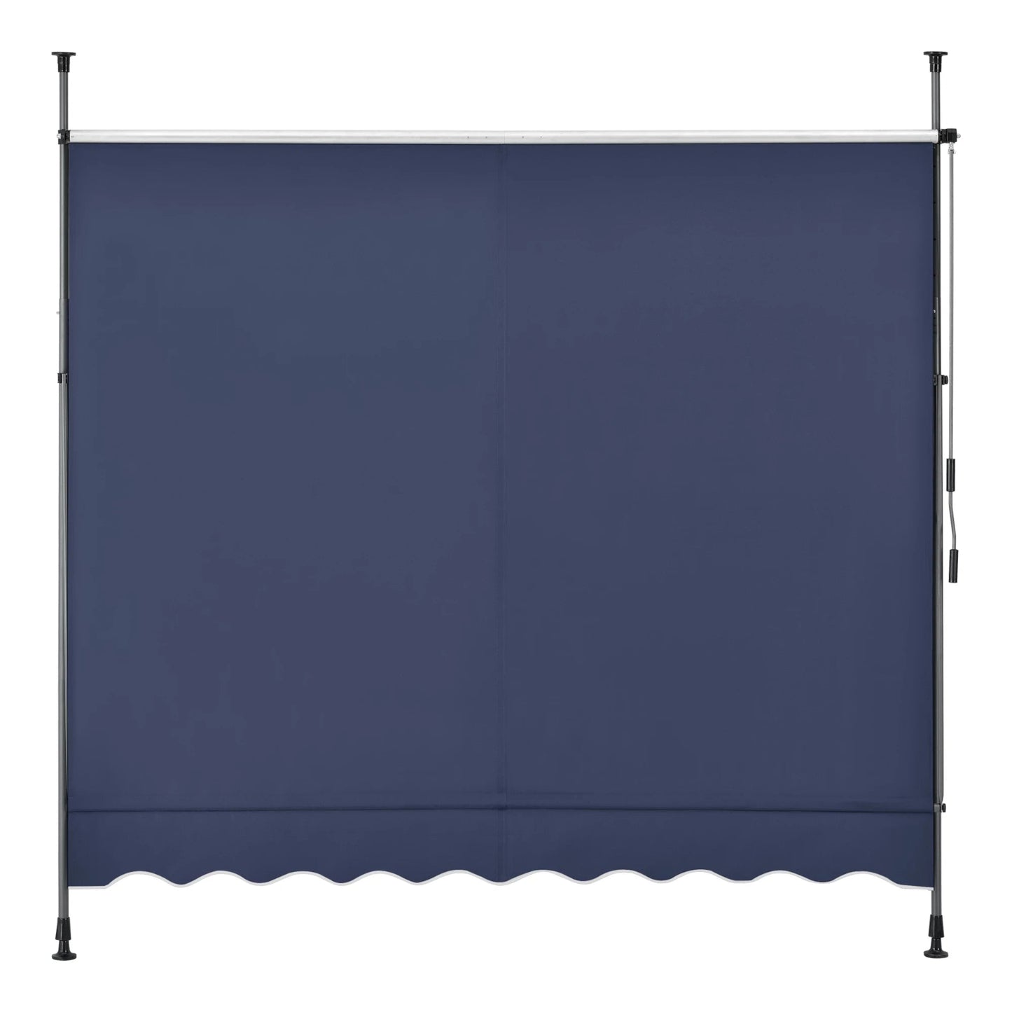 In And OutdoorMatch Klemluifel August - Uitschuifbare Luifel - Donkerblauw - 150x120 cm - Staal en Stof - Waterafstotend - UV Bescherming Sunshade