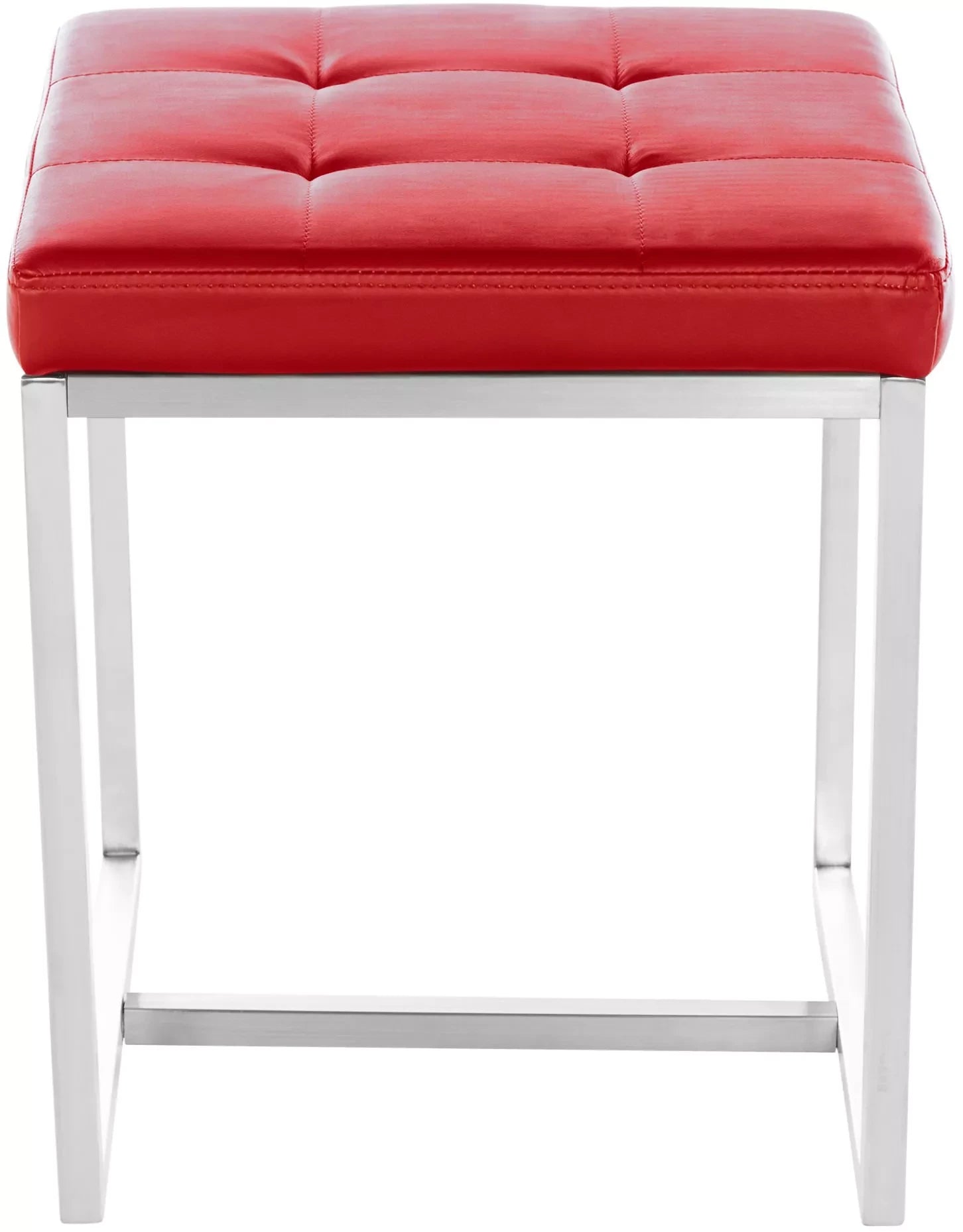 In And OutdoorMatch Kubuskruk Reynold - Moderne kruk - Hocker - Rood - 40x40x48cm Barkrukken / hocker