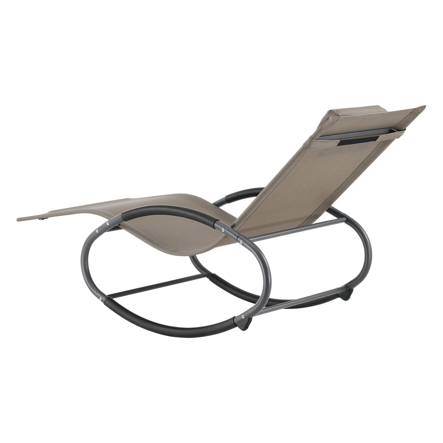 In And OutdoorMatch Ligstoel Tiffany - Zonnebed - Schommelstoel - 153x63x80,5 cm - Beige - Set van 2 lounge chair