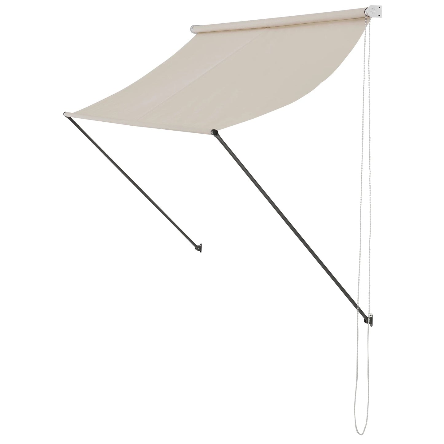 In And OutdoorMatch Luifel Bernice - Zandkleur - 300x120 cm - Uitvalarmluifel - Staal en Stof - UV Bescherming - Waterafstotend Sunshade