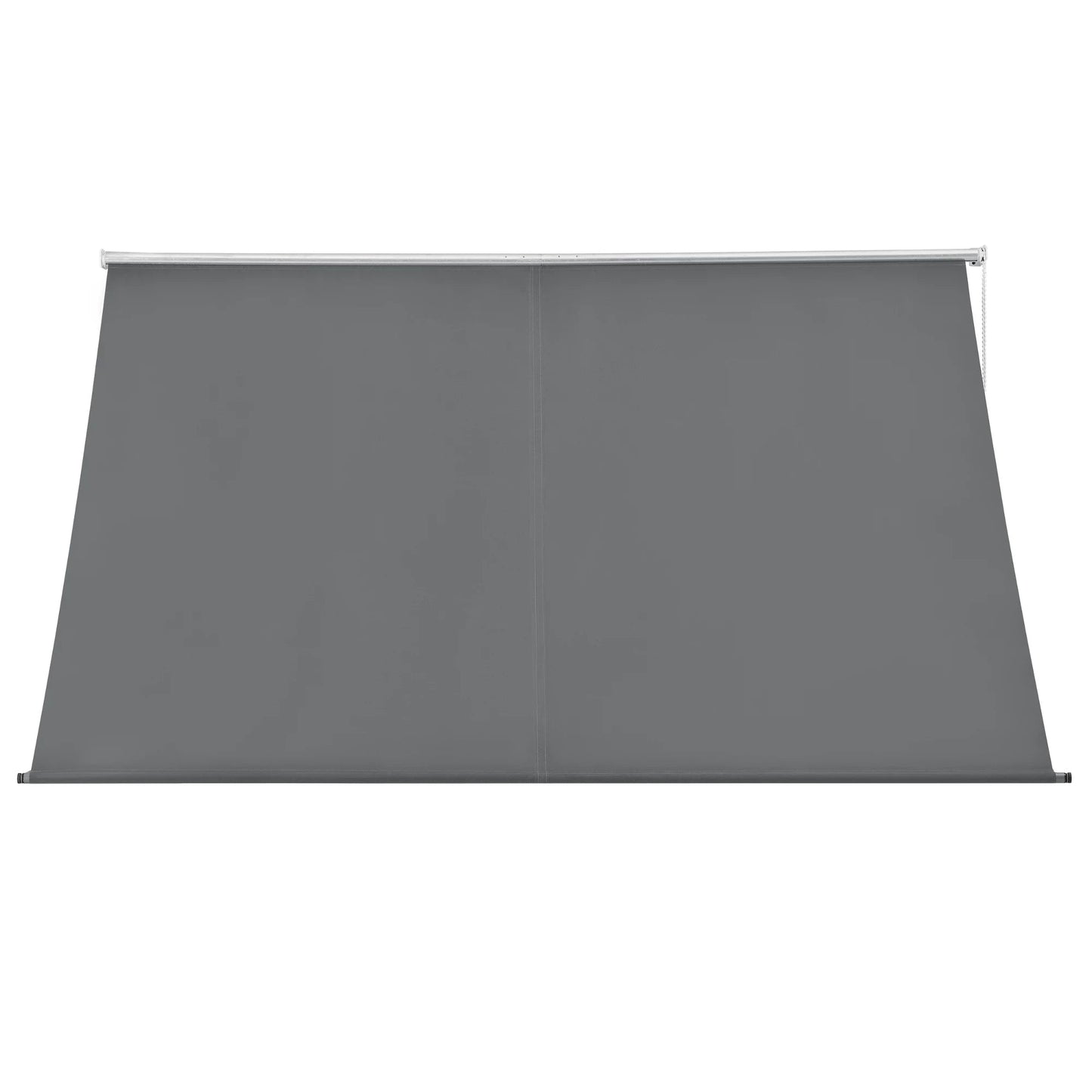 In And OutdoorMatch Luifel Karl - Grijs - 400x120 cm - Uitvalarmluifel - Staal en Stof - UV Bescherming - Waterafstotend Sunshade