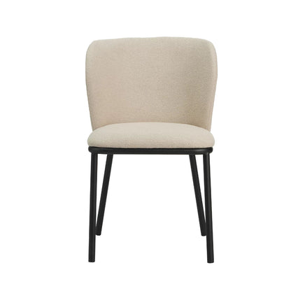 In And OutdoorMatch Luxe Eetkamerstoel Janeiro - Hoge kwaliteit - Beige - Stoffen bekleding - Luxe eetkamerstoelen Eetkamerstoel