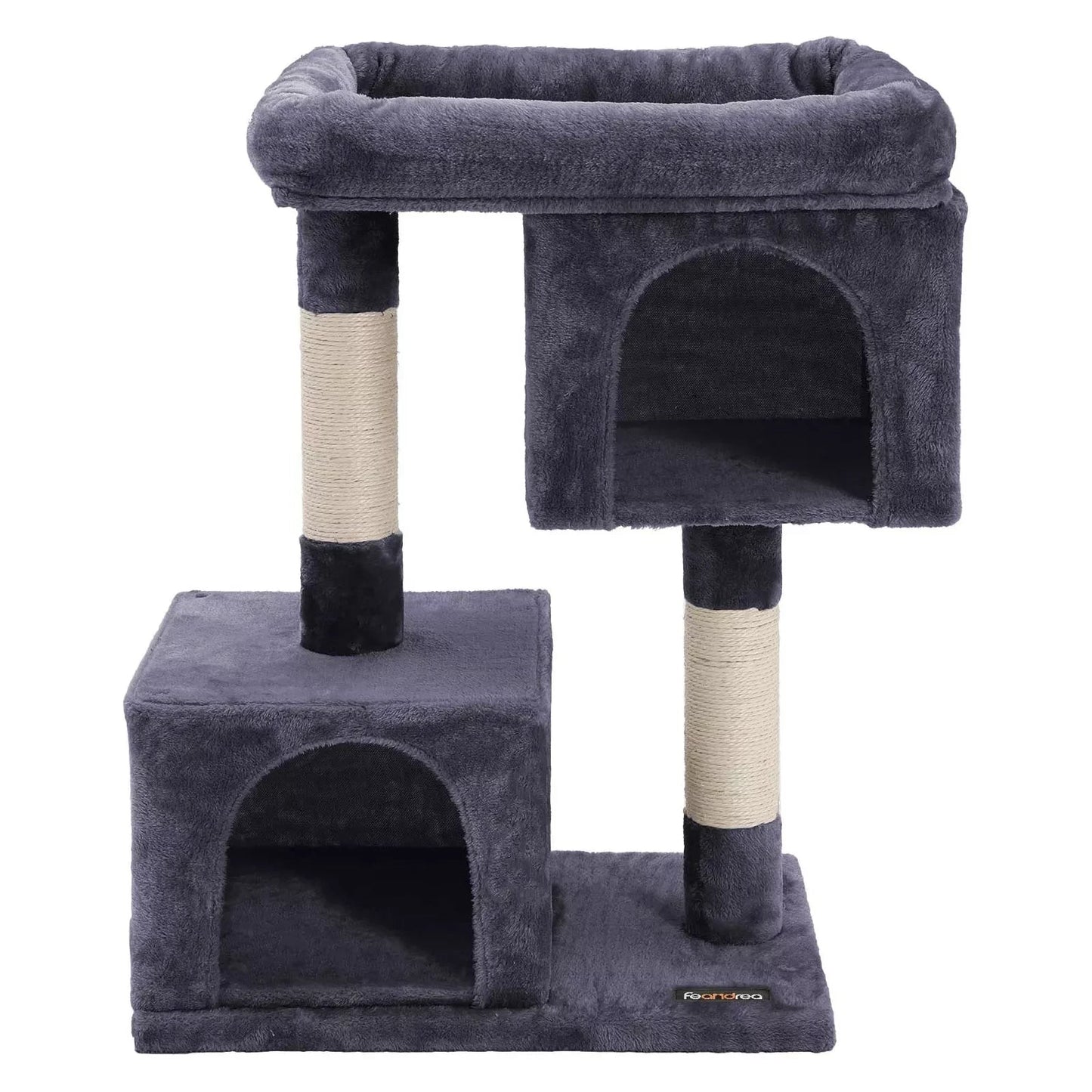 In And OutdoorMatch Luxe Krabpaal Karley - Voor Katten - 84cm - Donkergrijs - Kattenspeelgoed - Geschikt voor kleine kittens- moederdag cadeautje Krabpaal