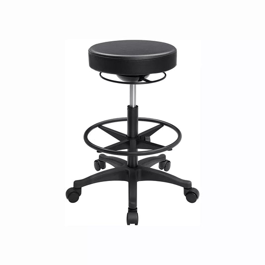 In And OutdoorMatch Luxe Werkkruk Peyton - Zwart - Op wielen - Bureaustoel - In hoogte verstelbaar 59,5-81 cm - kunstleer stool