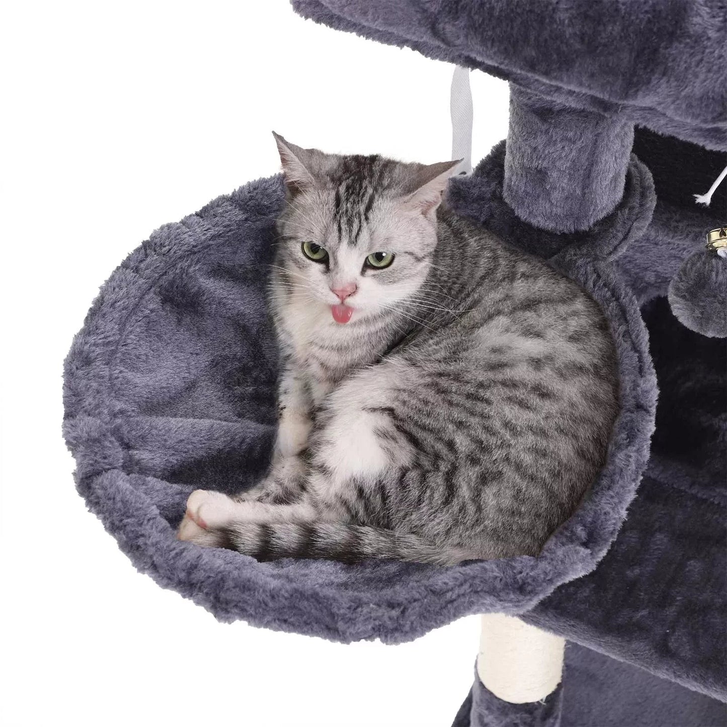 In And OutdoorMatch Luxe krabpaal Valentin - voor katten - Zwart - zachte kattenmand hangmat - kattenspeeltje - geschikt voor kleine kittens Krabpaal