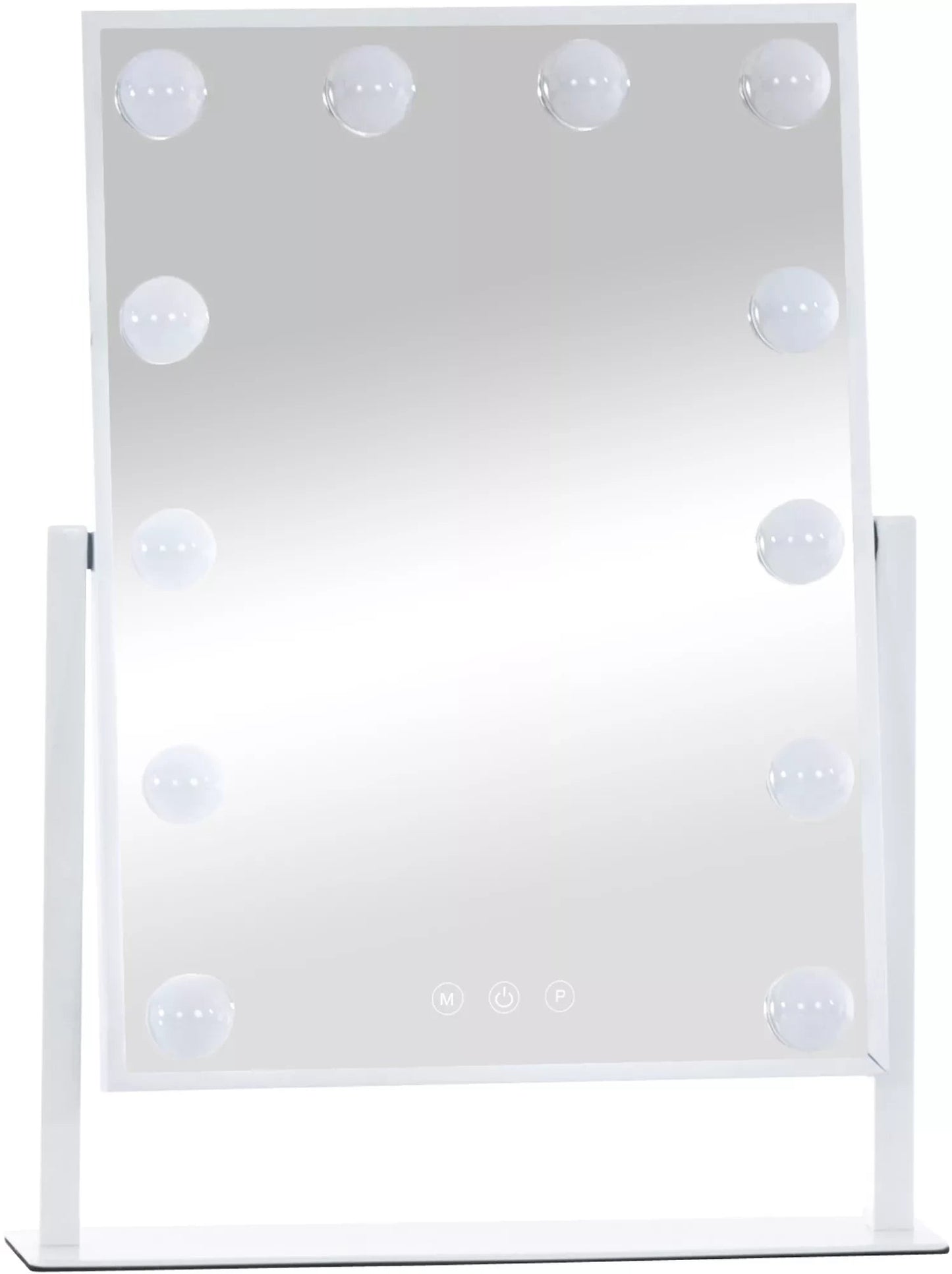 In And OutdoorMatch Make Up Spiegel Davon - Met LED Verlichting - 48x35cm - Zonder Rand - Lichtdimmer - Energiebesparend - Hollywood Spiegel - Touchscreen Muur spiegel