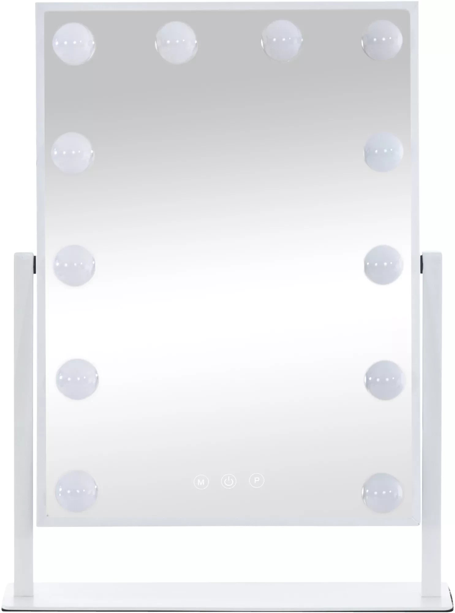 In And OutdoorMatch Make Up Spiegel Davon - Met LED Verlichting - 48x35cm - Zonder Rand - Lichtdimmer - Energiebesparend - Hollywood Spiegel - Touchscreen Muur spiegel