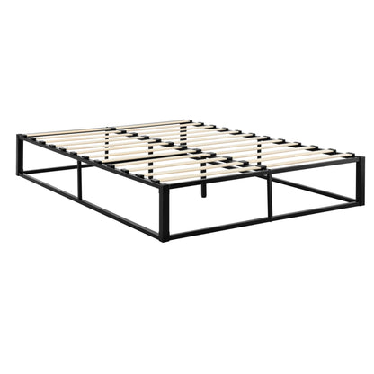 In And OutdoorMatch Metalen Bed Servio - Met Lattenbodem - Zwart - 180x200 cm - Staal Poedercoating Bedframe