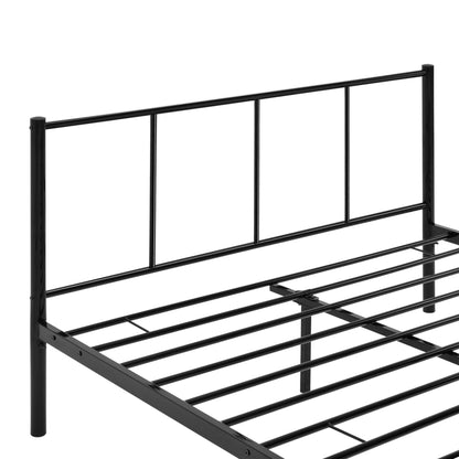 In And OutdoorMatch Metalen Bedframe Biva - incl. Bedbodem - 140x200cm - Zwart - Stalen frame gepoedercoat bed twee personen