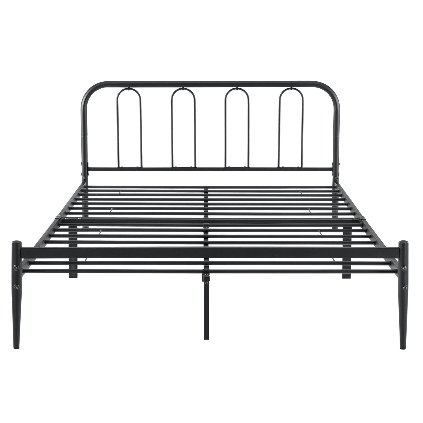 In And OutdoorMatch Metalen Bedframe Laurianne - Zwart - Met matras - 160x200 cm - Staal en Koudschuim - Modern Design bed twee personen