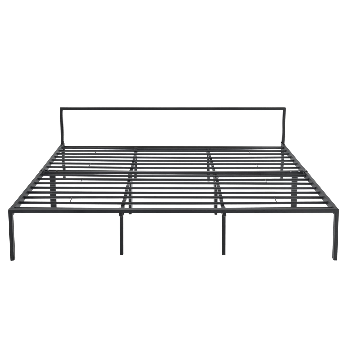 In And OutdoorMatch Metalen Bedframe Skye - Zwart - Met matras - 180x200 cm - Staal en Koudschuim - Modern Design bed twee personen