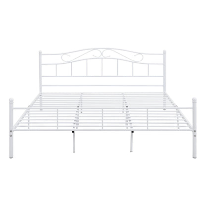 In And OutdoorMatch Metalen bed Cindy - incl. Bedbodem - 180x200 - Wit - Modern design Bedframe