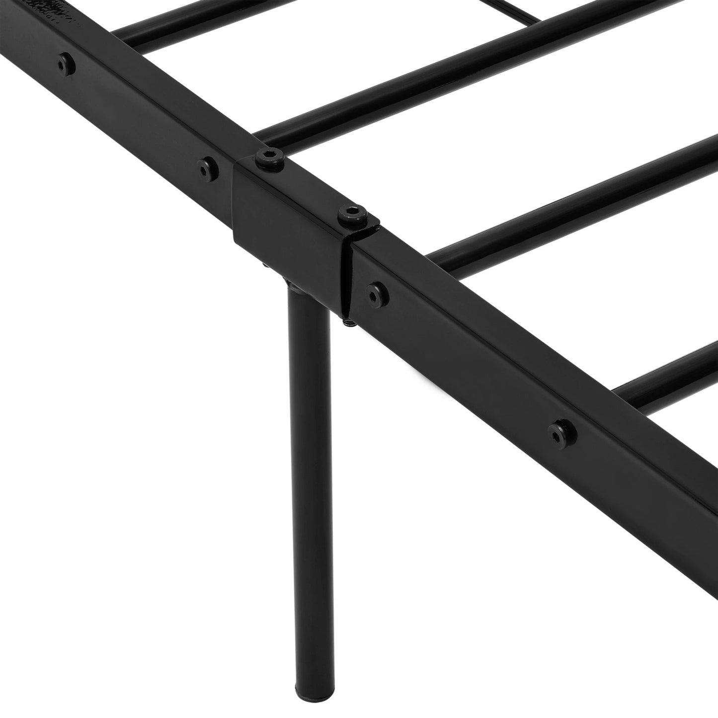 In And OutdoorMatch Metalen bedframe Heron - incl. Bedbodem - 90x200cm - Zwart - Stalen frame gepoedercoat Eén persoon slapen