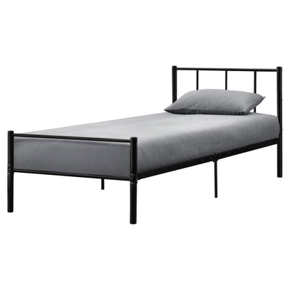 In And OutdoorMatch Metalen bedframe Heron - incl. Bedbodem - 90x200cm - Zwart - Stalen frame gepoedercoat Eén persoon slapen