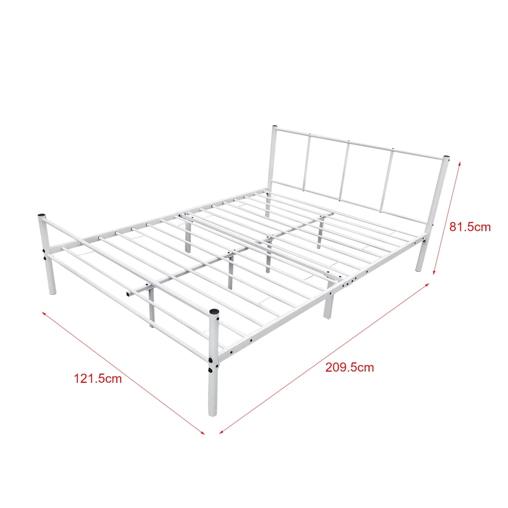 In And OutdoorMatch Metalen bedframe Manny - incl. Bedbodem - 120x200 cm - Wit - Stalen frame gepoedercoat - bed twee personen