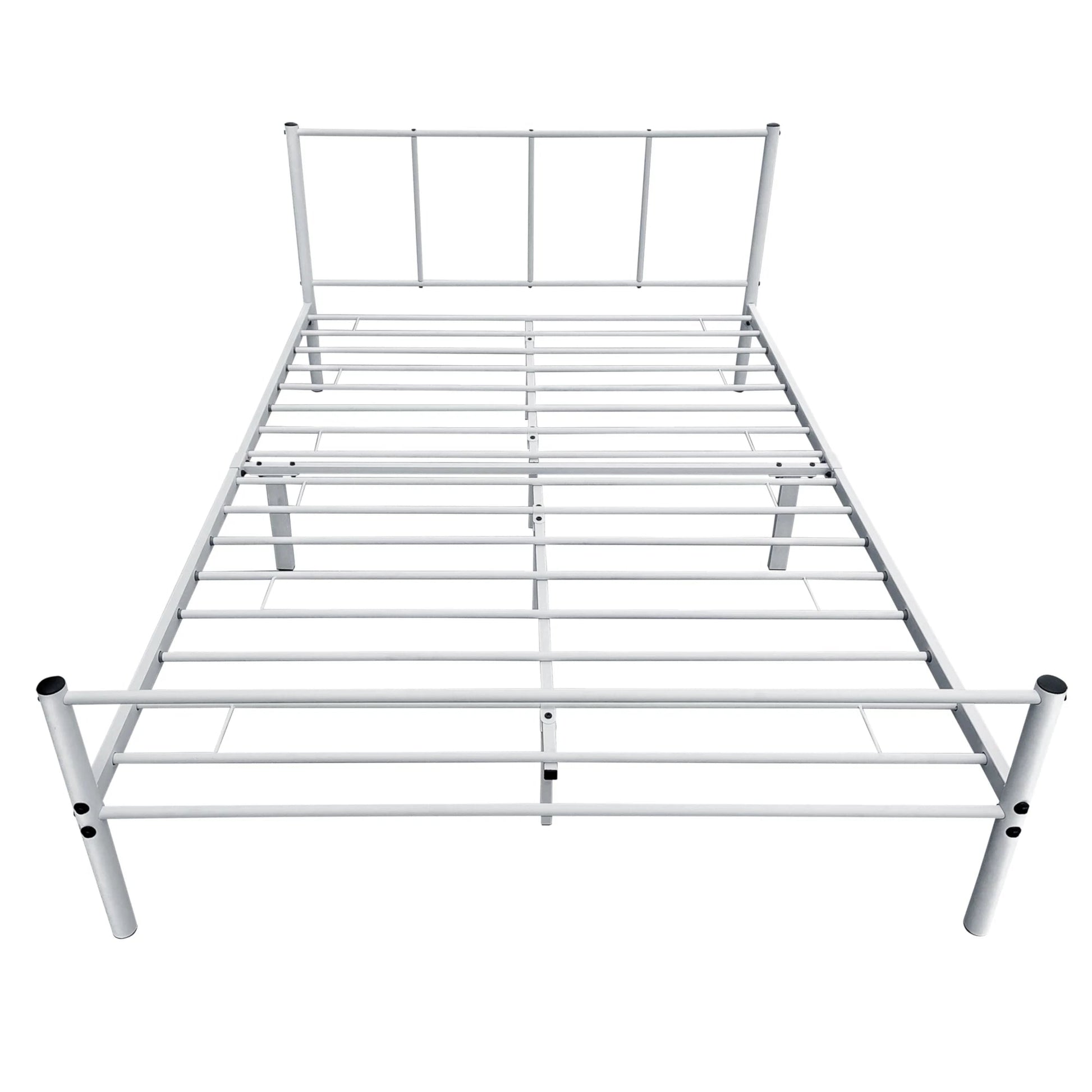 In And OutdoorMatch Metalen bedframe Manny - incl. Bedbodem - 120x200 cm - Wit - Stalen frame gepoedercoat - bed twee personen