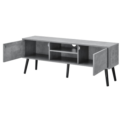 In And OutdoorMatch Mona-meubel Laurie - 120x29,5x46,5 cm - Betonkleurig - Spaanplaat en Hout - Stijlvol design TV cabinet