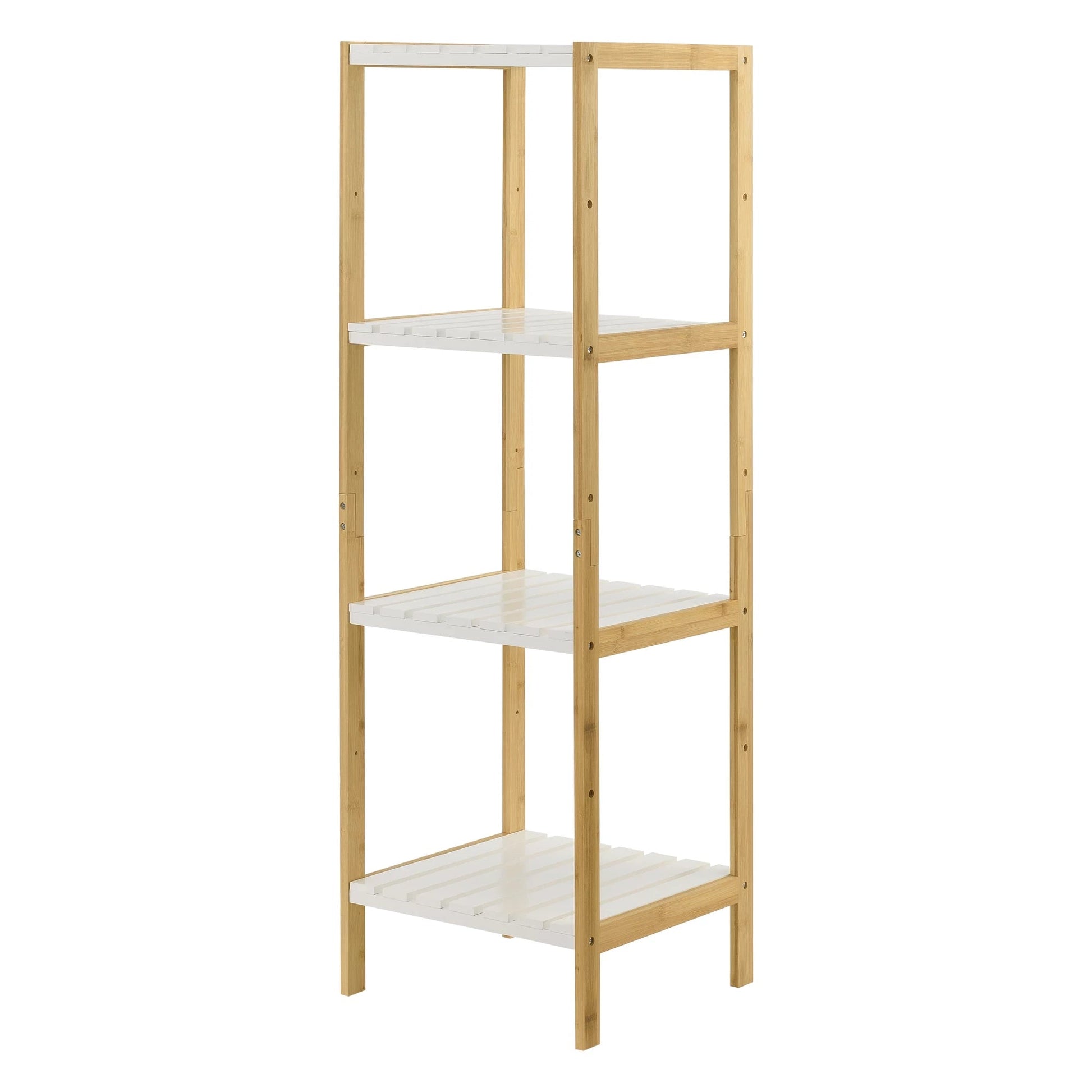 In And OutdoorMatch Opbergrek Buford - Staand rek - Met 4 Planken - Bamboe - Minimalistisch design storage rack