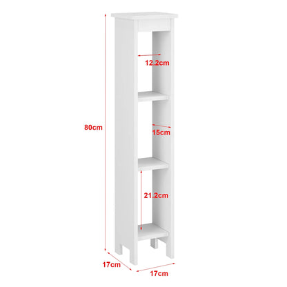 In And OutdoorMatch Open Kabinet Arch - Met 3 Vakken - HKC - Kolomkast - 80x17x17 - Wit - Stijlvol Design Kast