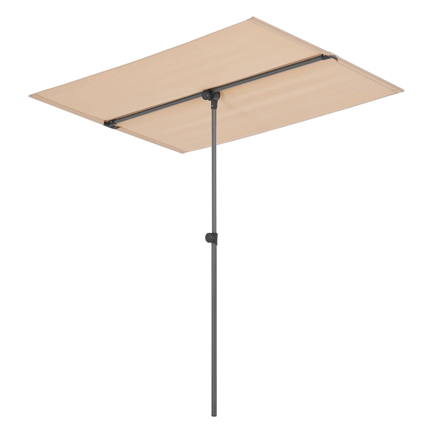 In And OutdoorMatch Parasol 360° Sherman - 120-200x180x130 cm - Zandkleurig - Aluminium en Stof - UV Bescherming Sunshade