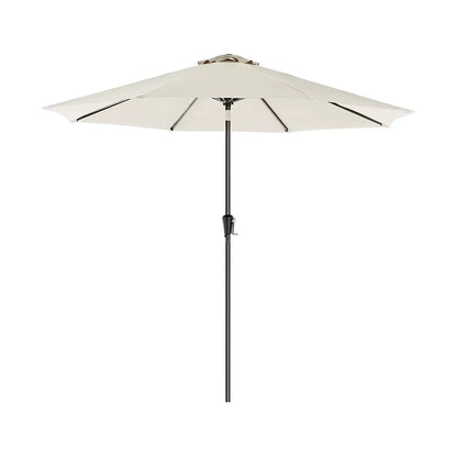 In And OutdoorMatch Parasol Joseph - 270 cm - Tuinparasol - Market Parasol - UV bescherming tot UPF 50+ - Patio Parasol - Zonwering - Knikarm - Met zwengel - Zonder standaard - Beige Sunshade